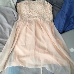 Peach colored dress